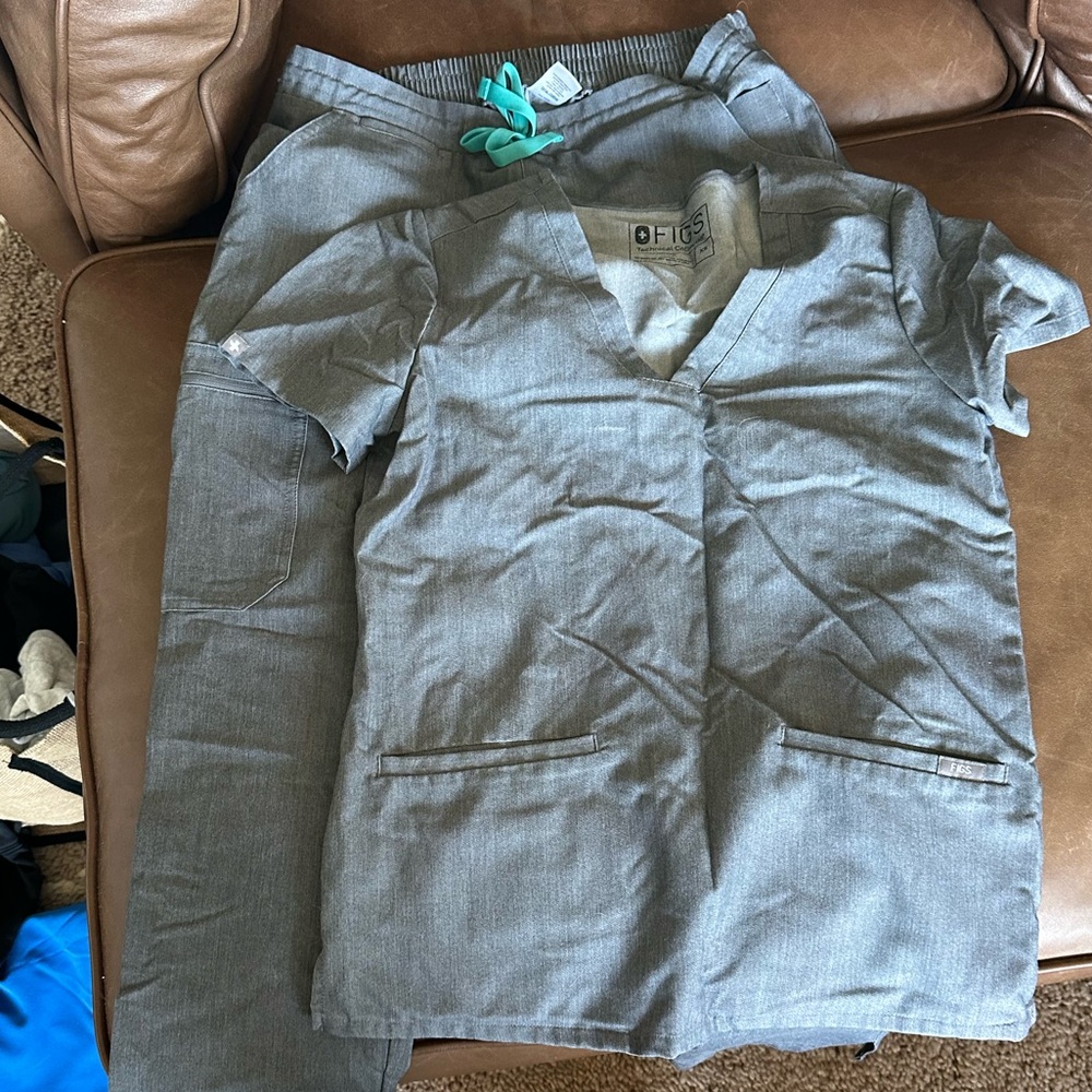 Figs Technical Collection Gray Scrub Pants